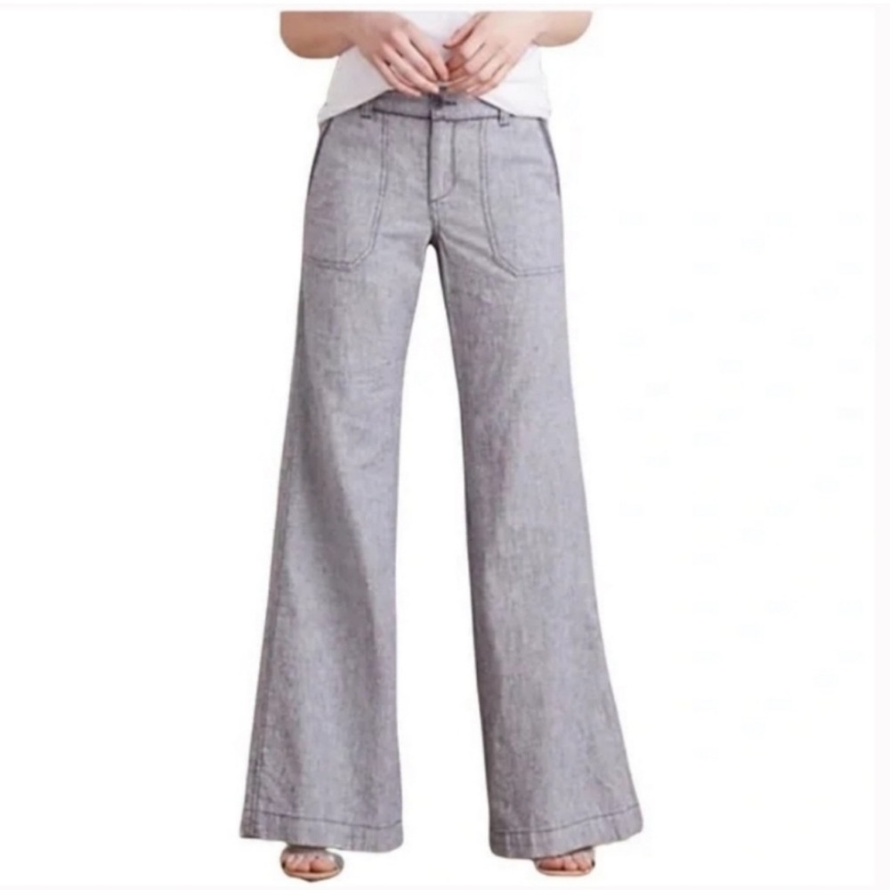 Pilcro and the Letterpress Wide Leg Gray Pants